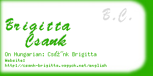 brigitta csank business card